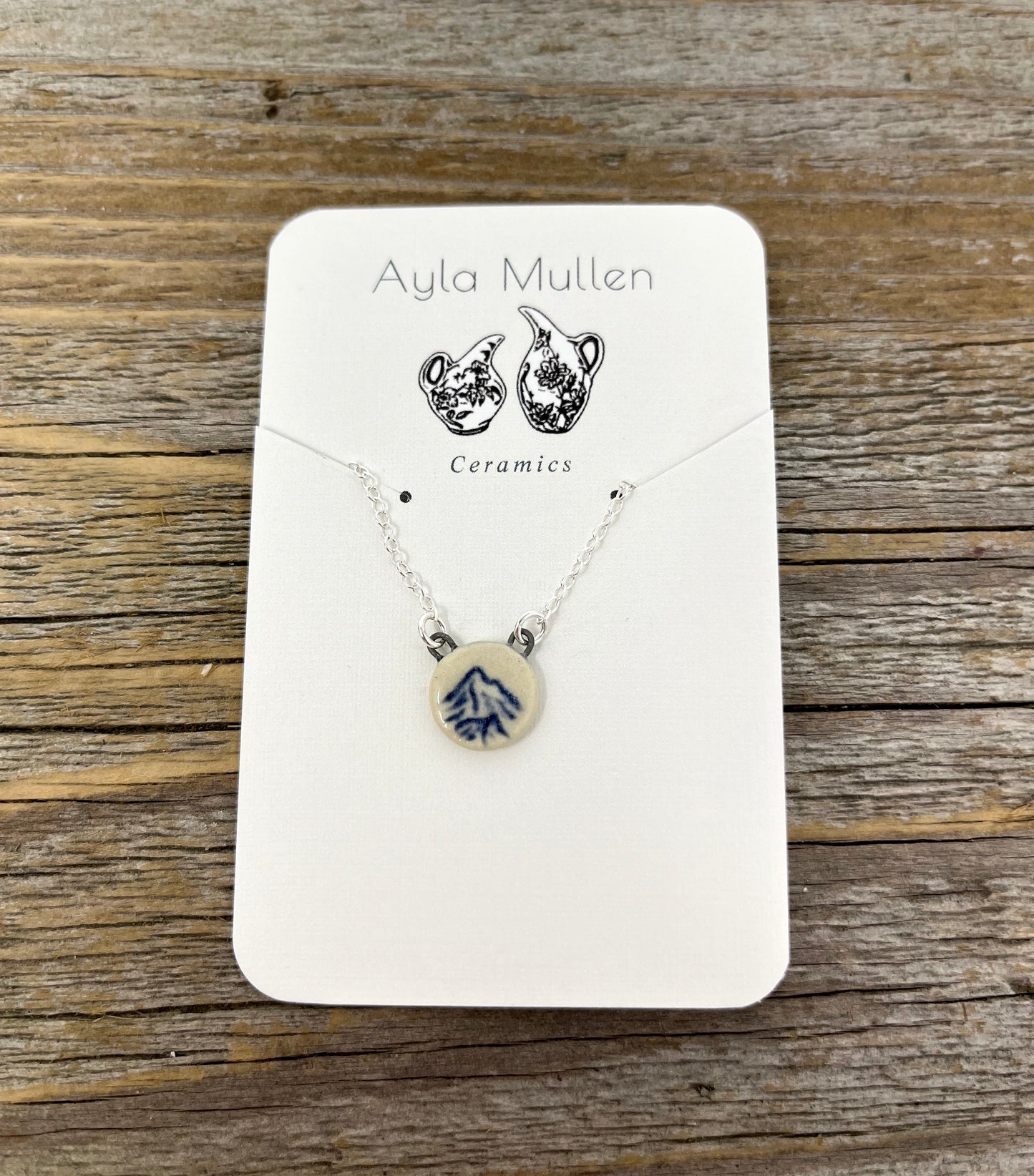 Tiny Mountain Landscape Necklace