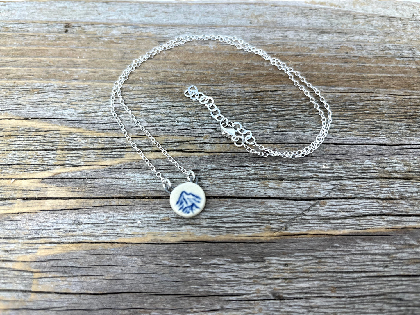 Tiny Mountain Landscape Necklace