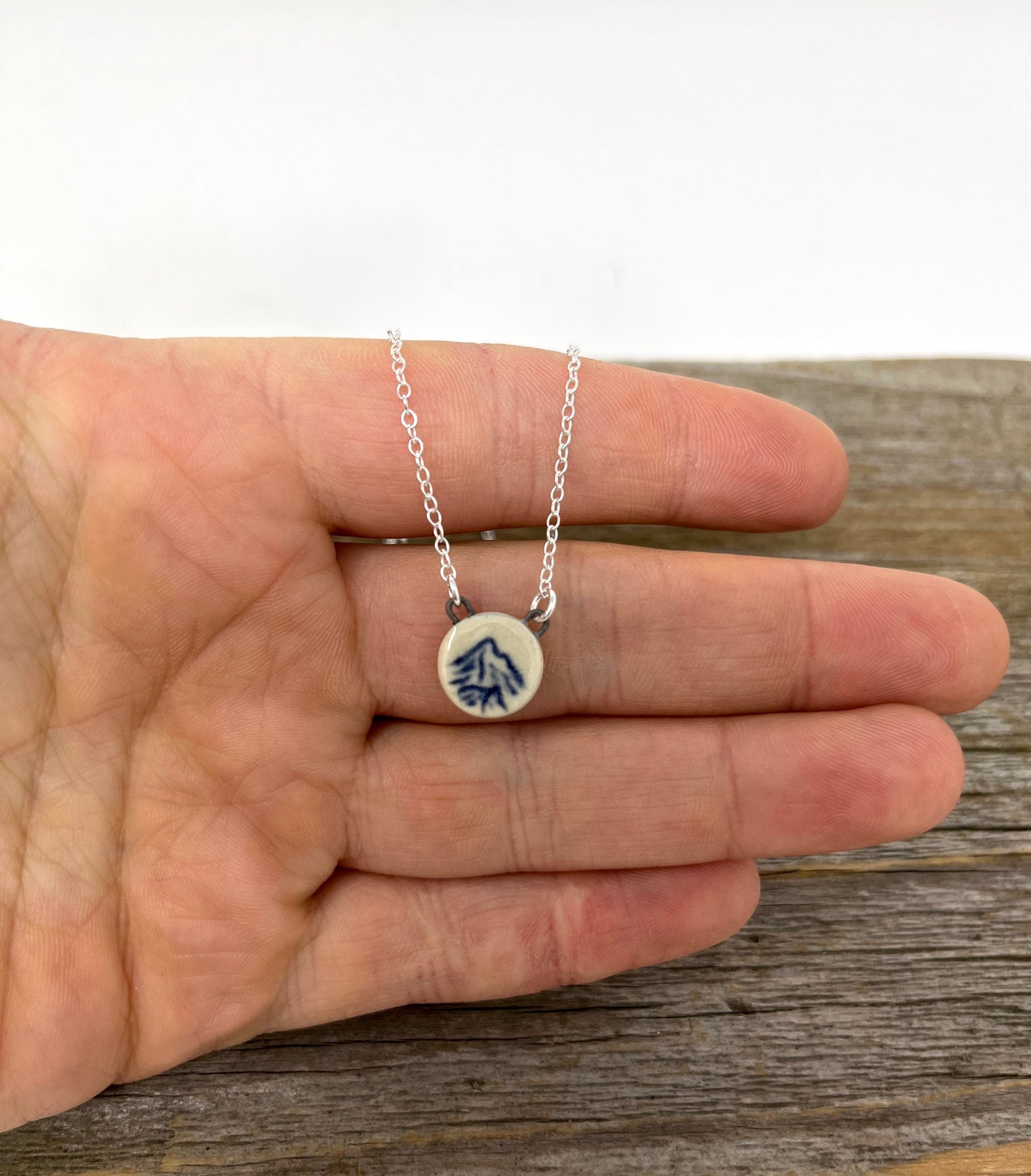 Tiny Mountain Landscape Necklace