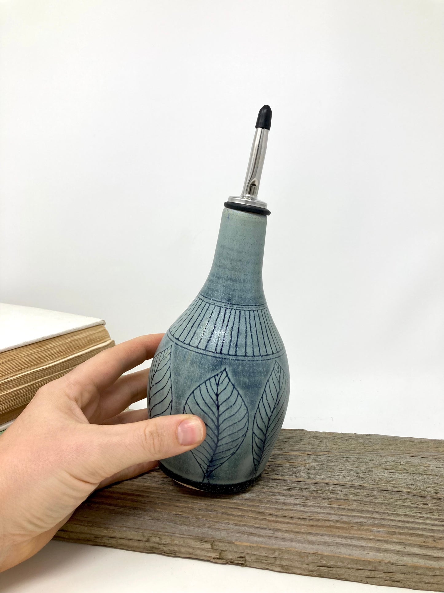 Leaf Oil Bottle in Blue Ridge
