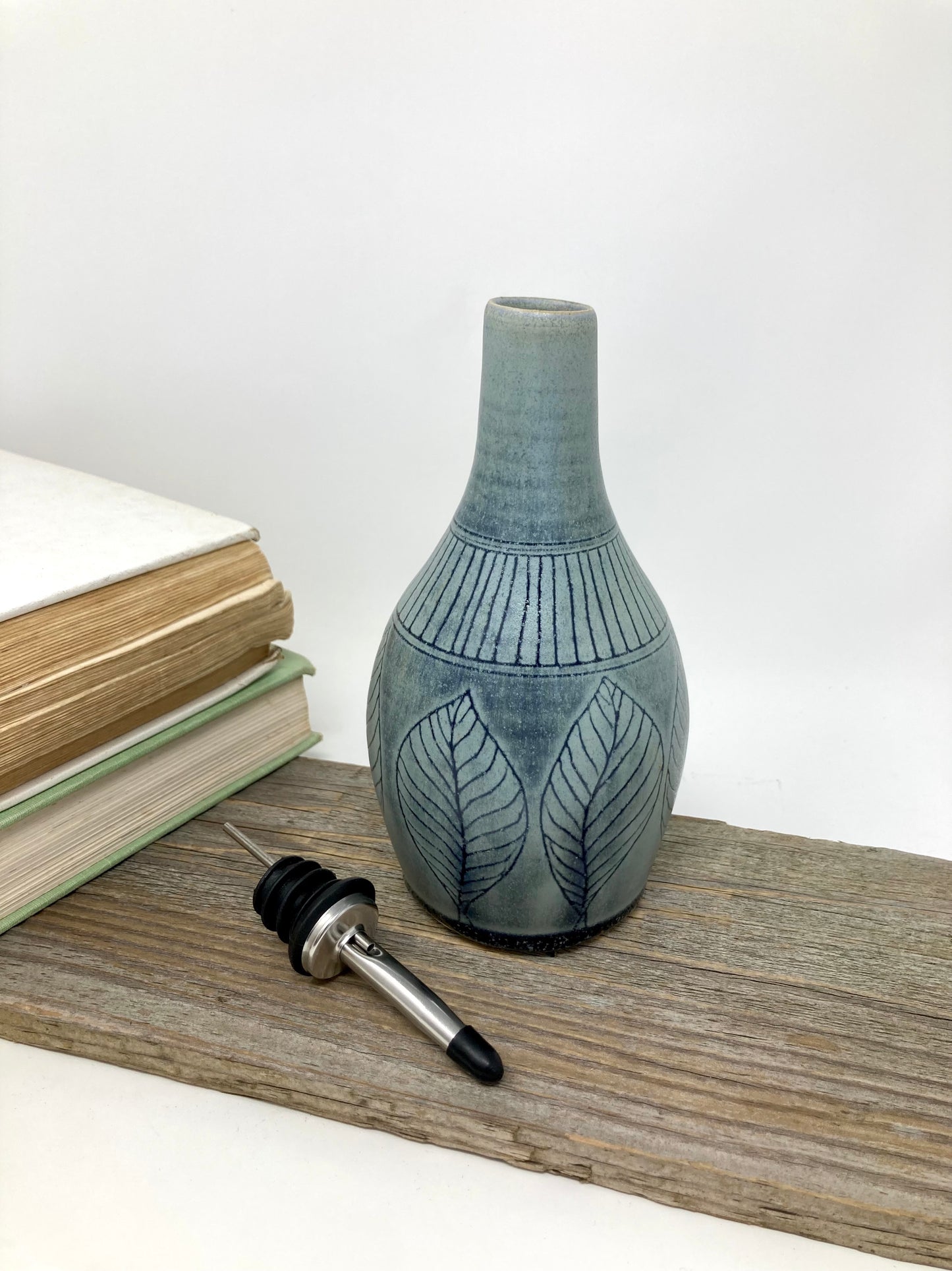 Leaf Oil Bottle in Blue Ridge