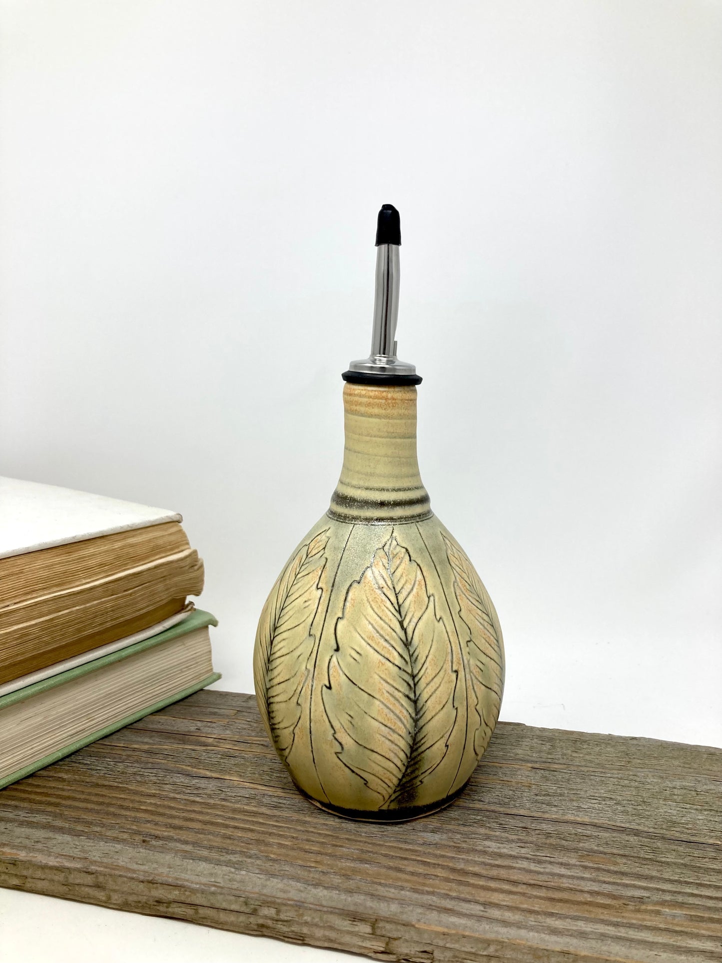 Leaf Oil Bottle in Goldenrod