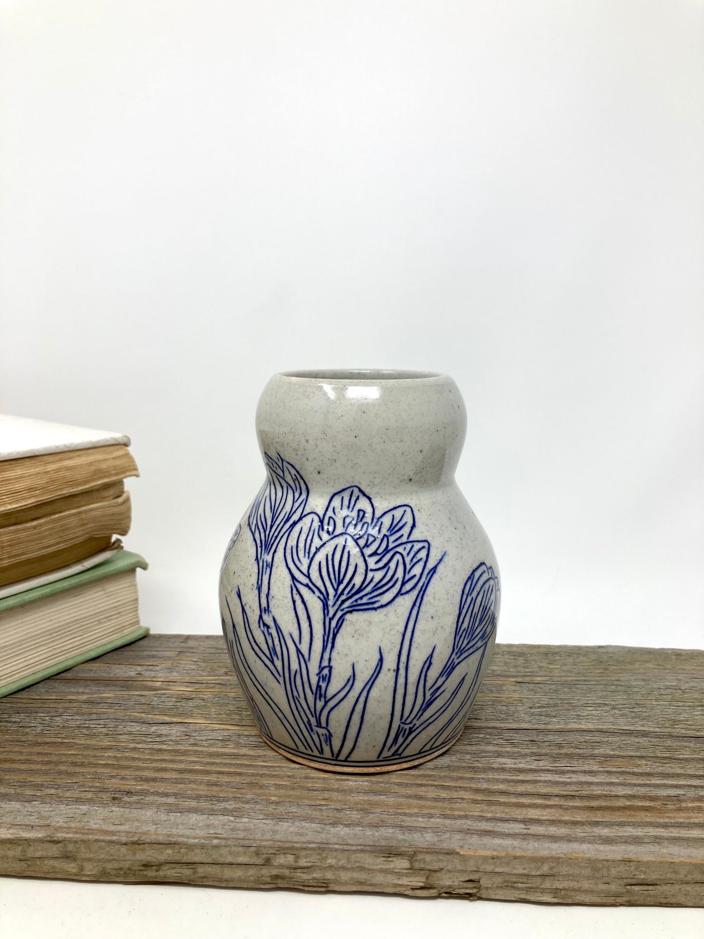 Crocus Flower Bud Vase in Blue and Gray #3