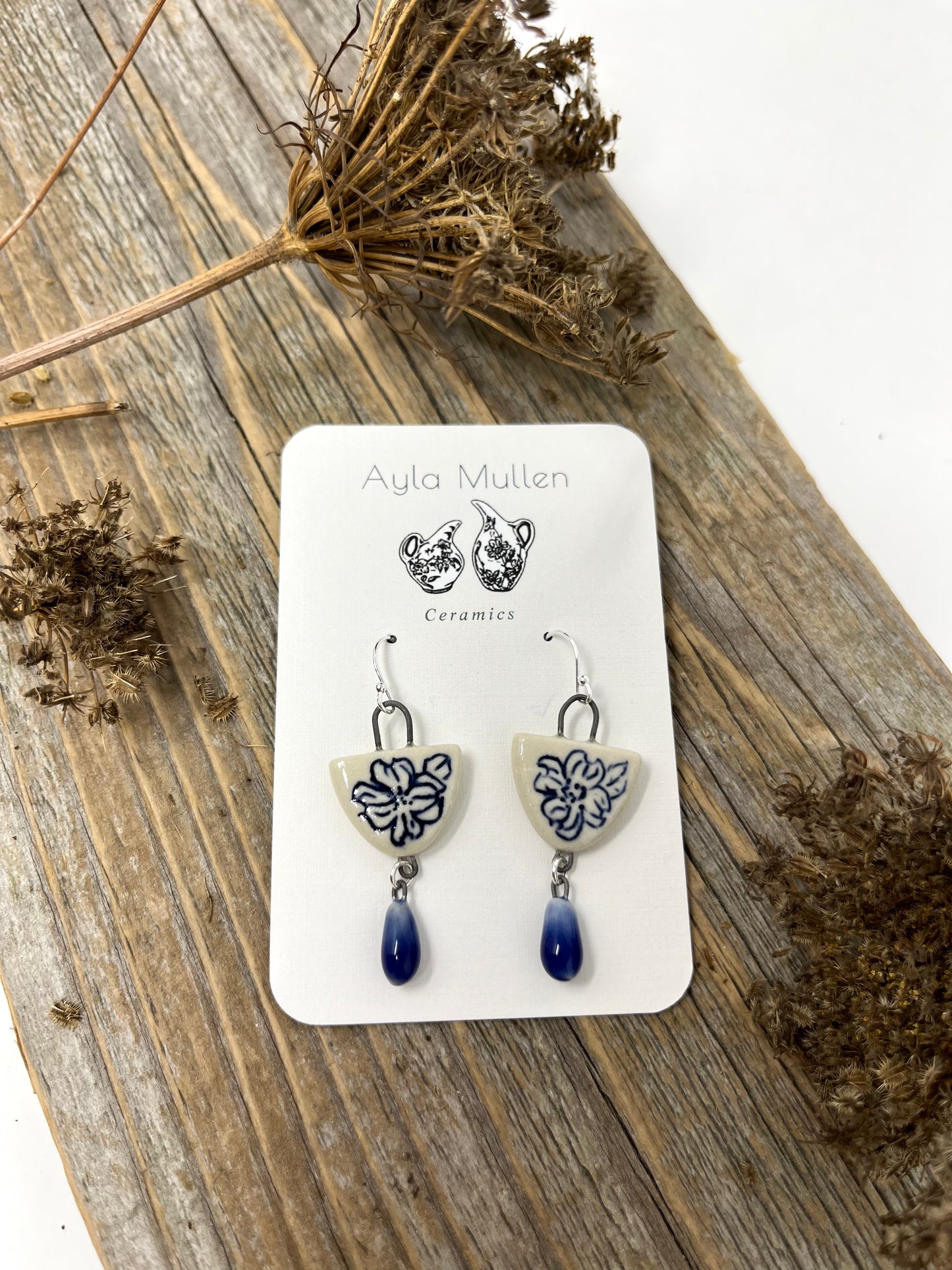 Dogwood Earrings with Dangles