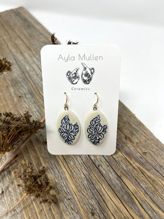 Oval Dogwood Earrings
