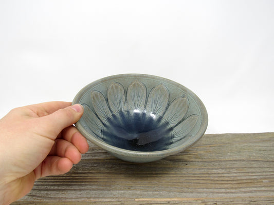 Macro Art Deco Arches Soup Bowl in Blue Ridge #2