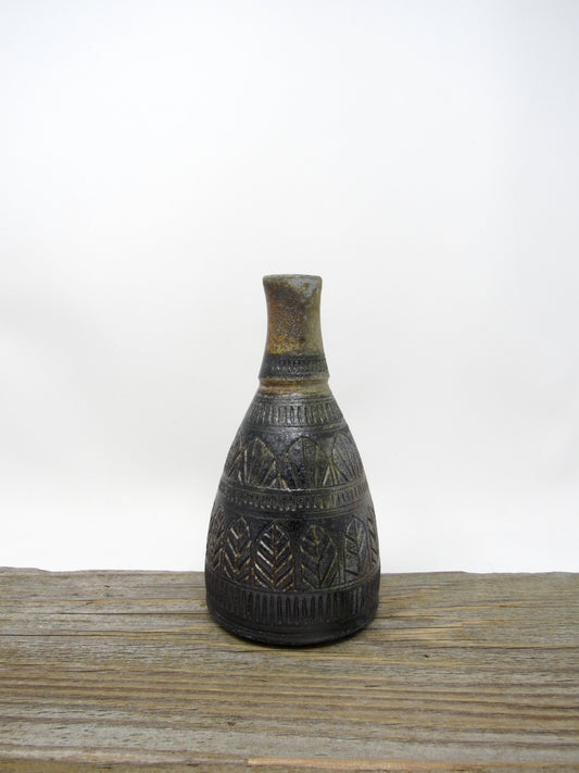 Wood Fired Bottle Vase #1
