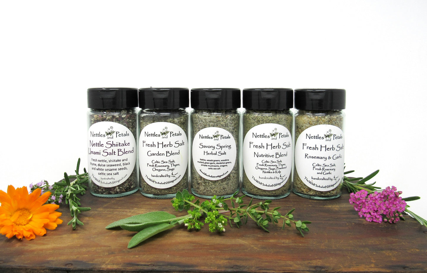 Salt Jar and Seasoning Salt Set #9 (Collab with Nettles and Petals NW)