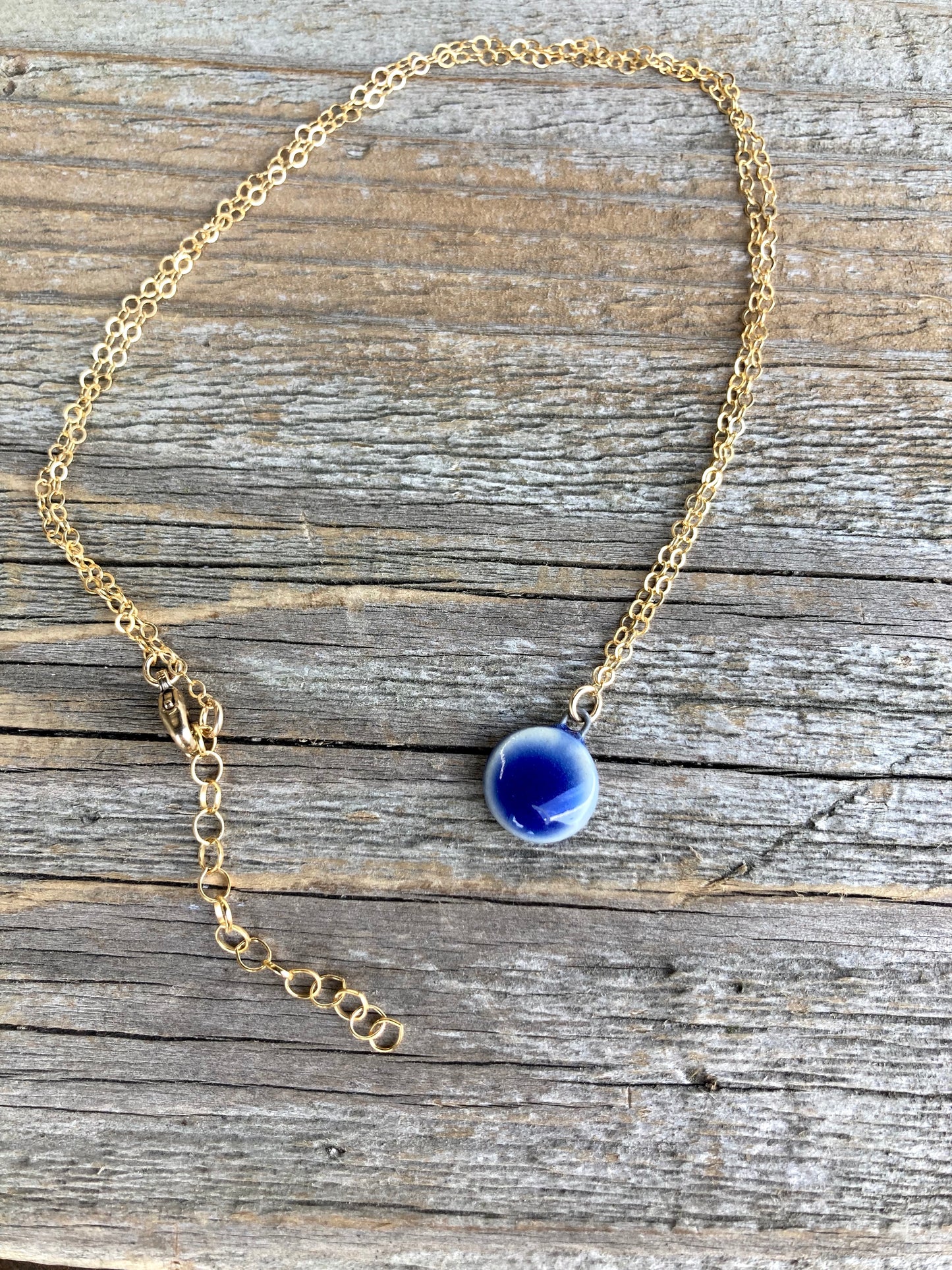Light Cobalt Drop Necklace