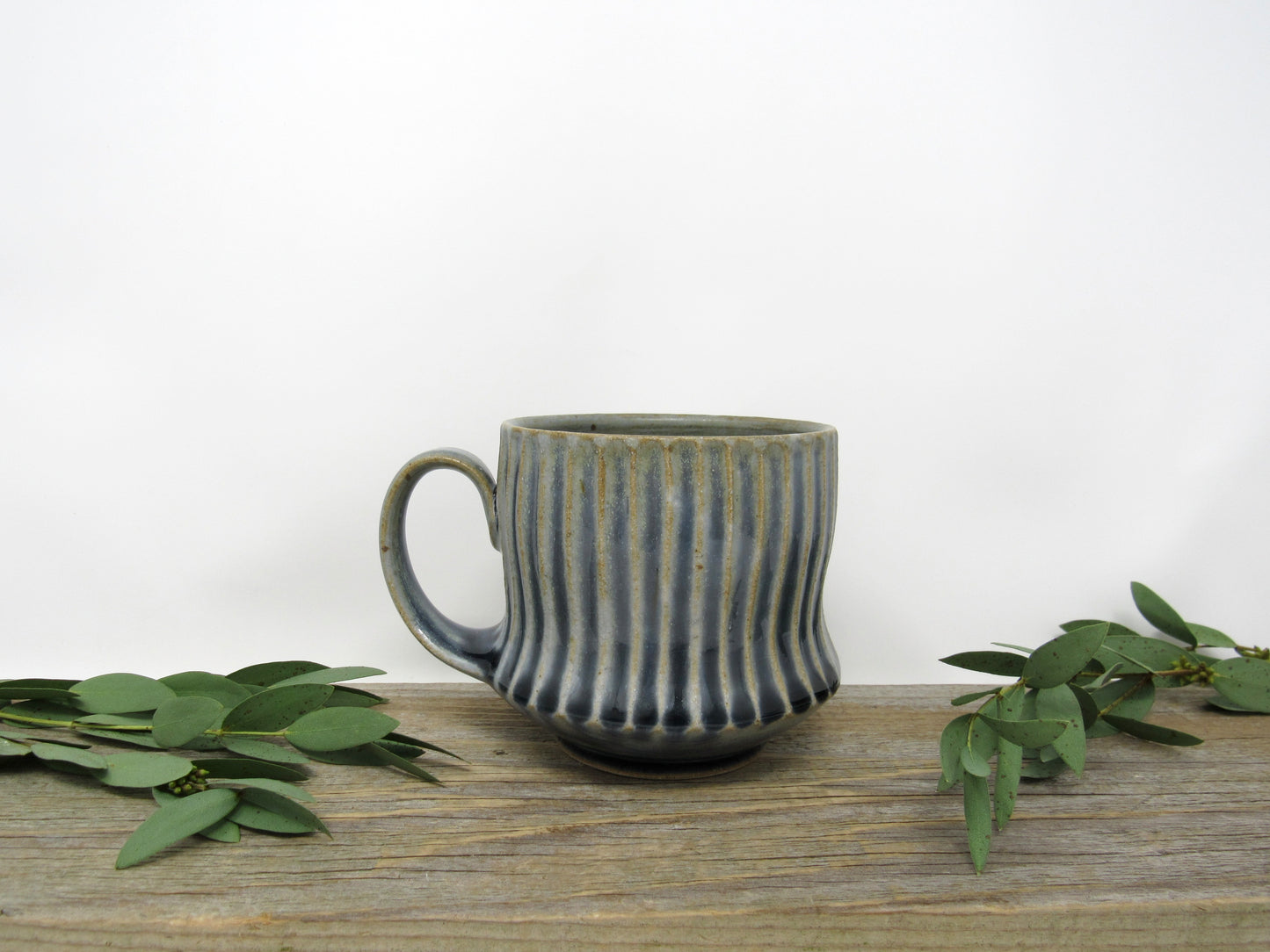Fluted Mug in Blue