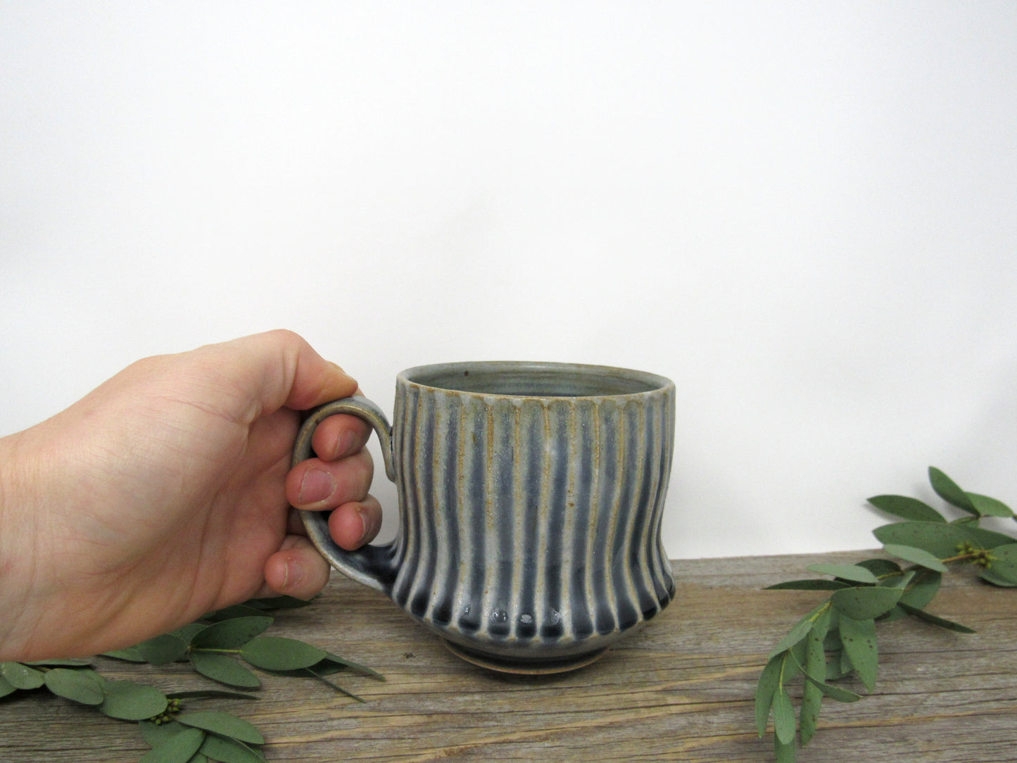 Fluted Mug in Blue