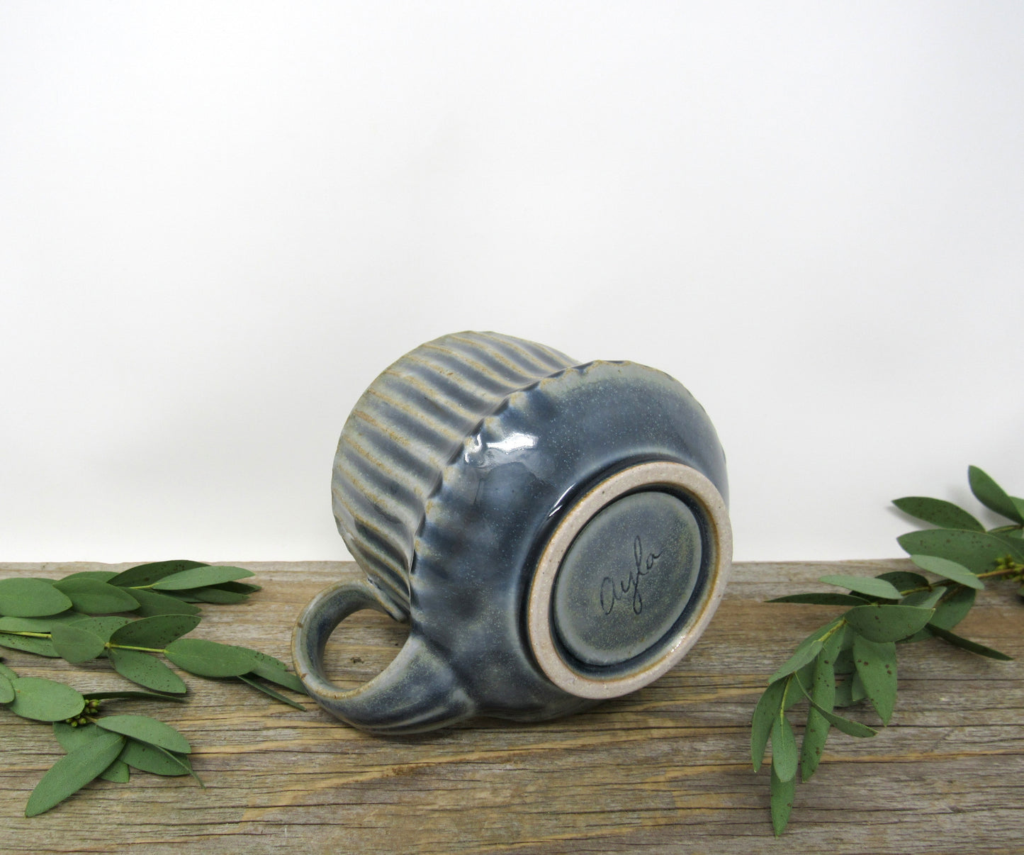 Fluted Mug in Blue