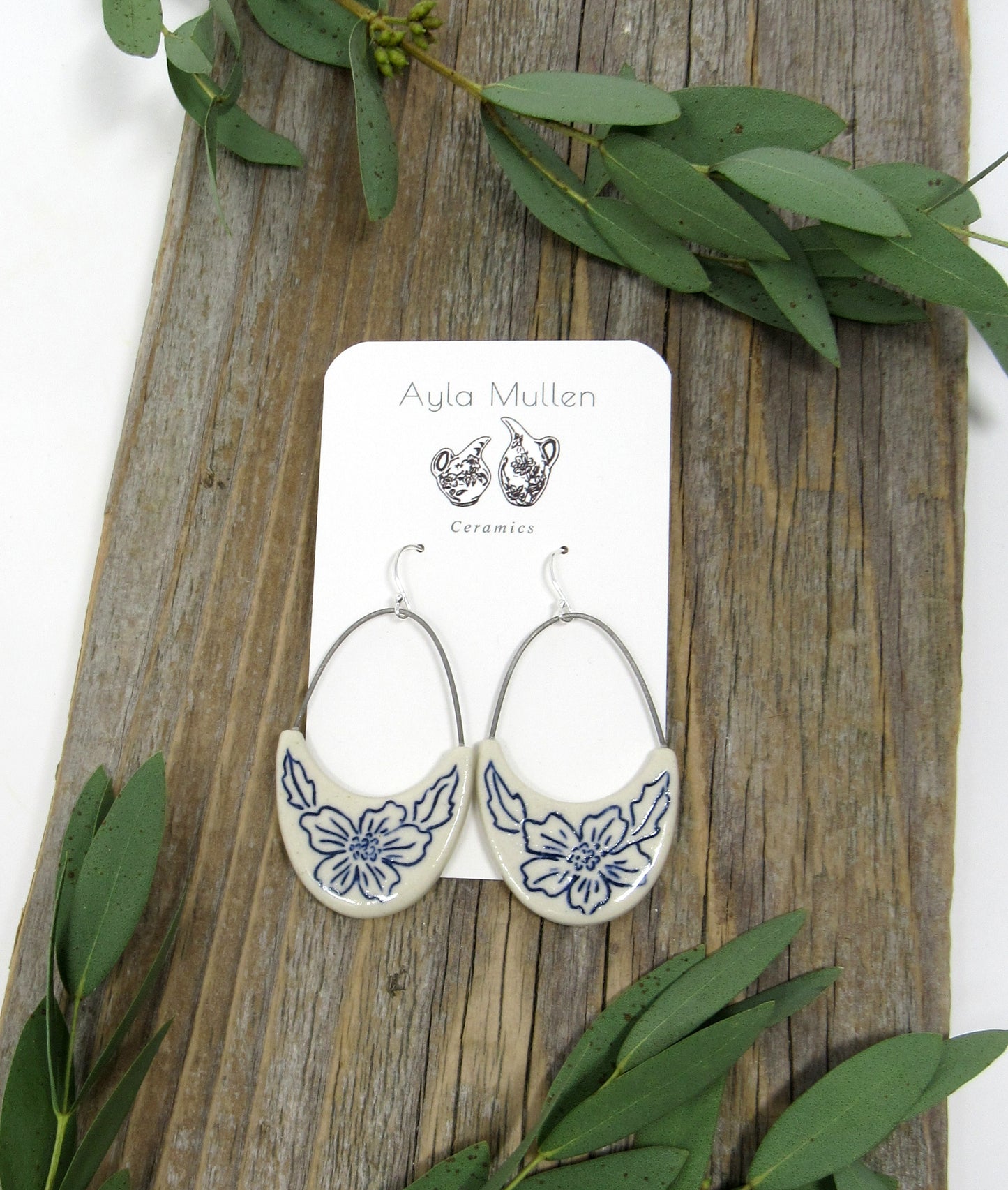 Large Wild Rose Arch Earrings