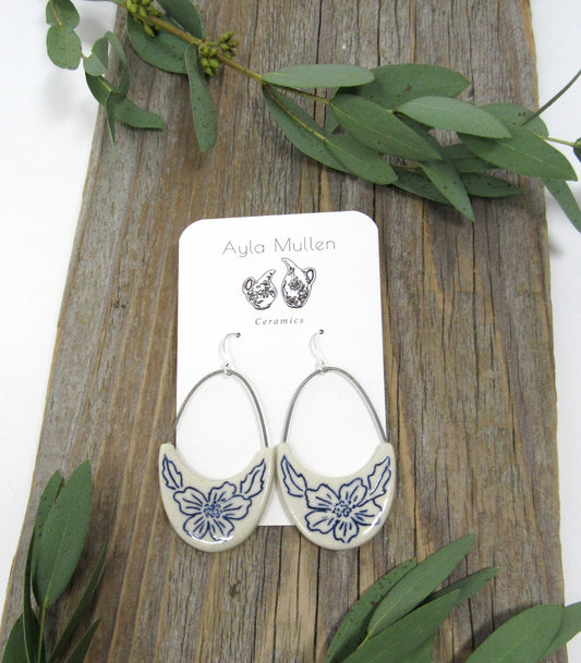 Large Wild Rose Arch Earrings