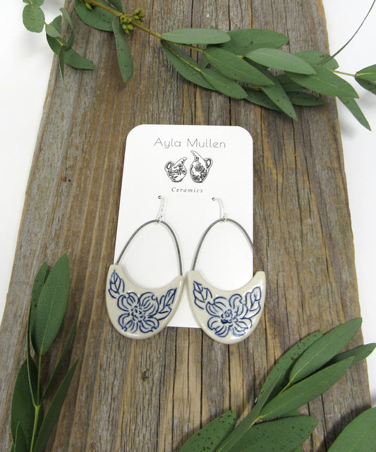 Large Dogwood Arch Earrings