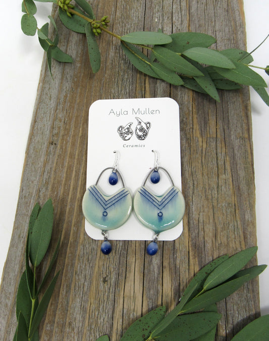 Geometric Cutout Earrings with dangles