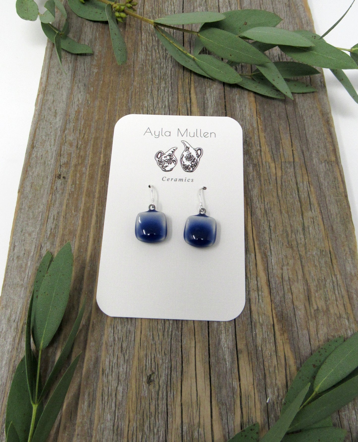 Square Blue Earrings