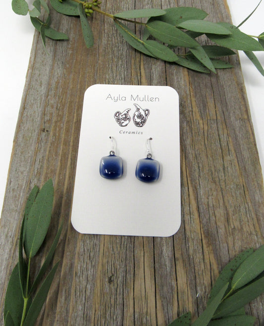 Square Blue Earrings