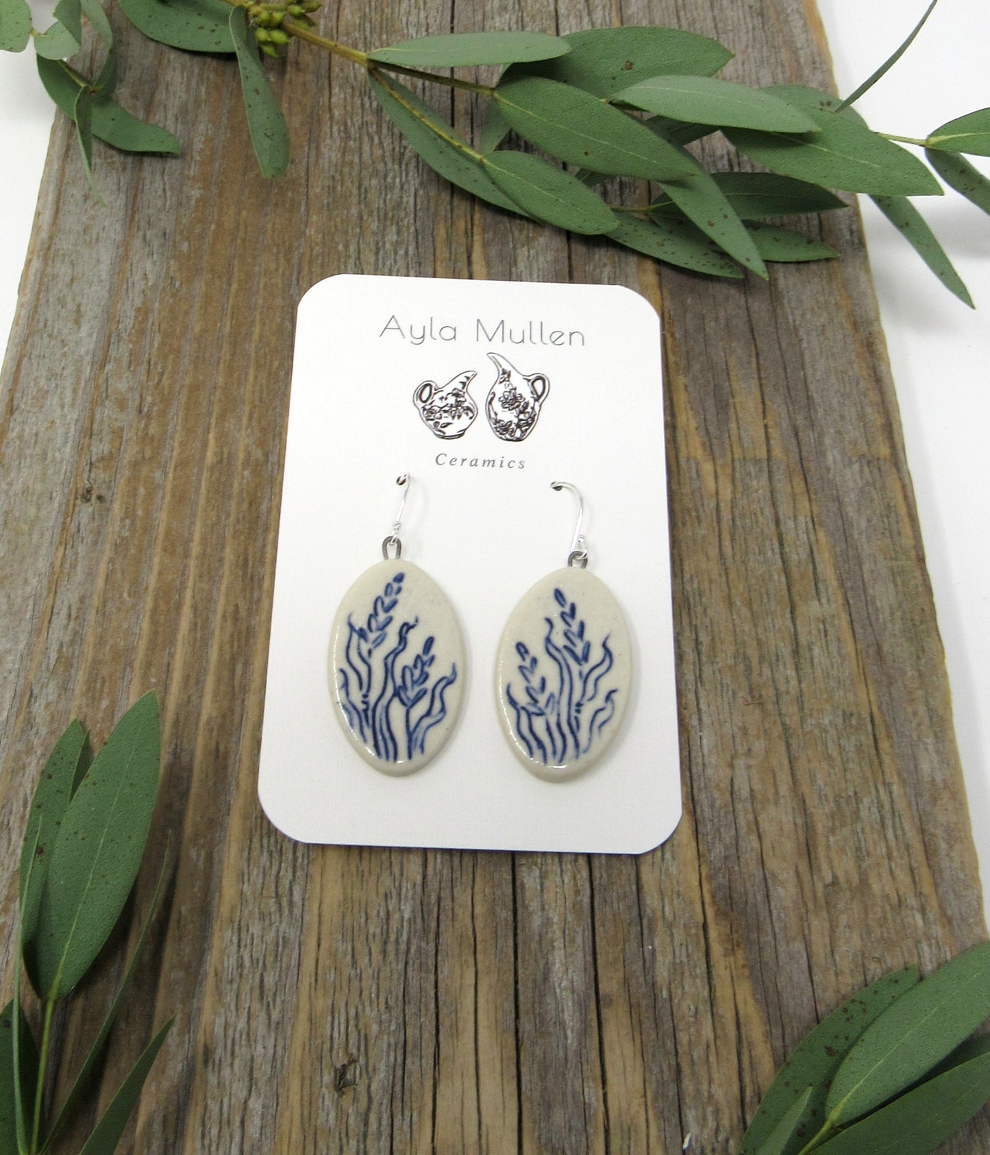Medium Oval Wild Grass Earrings