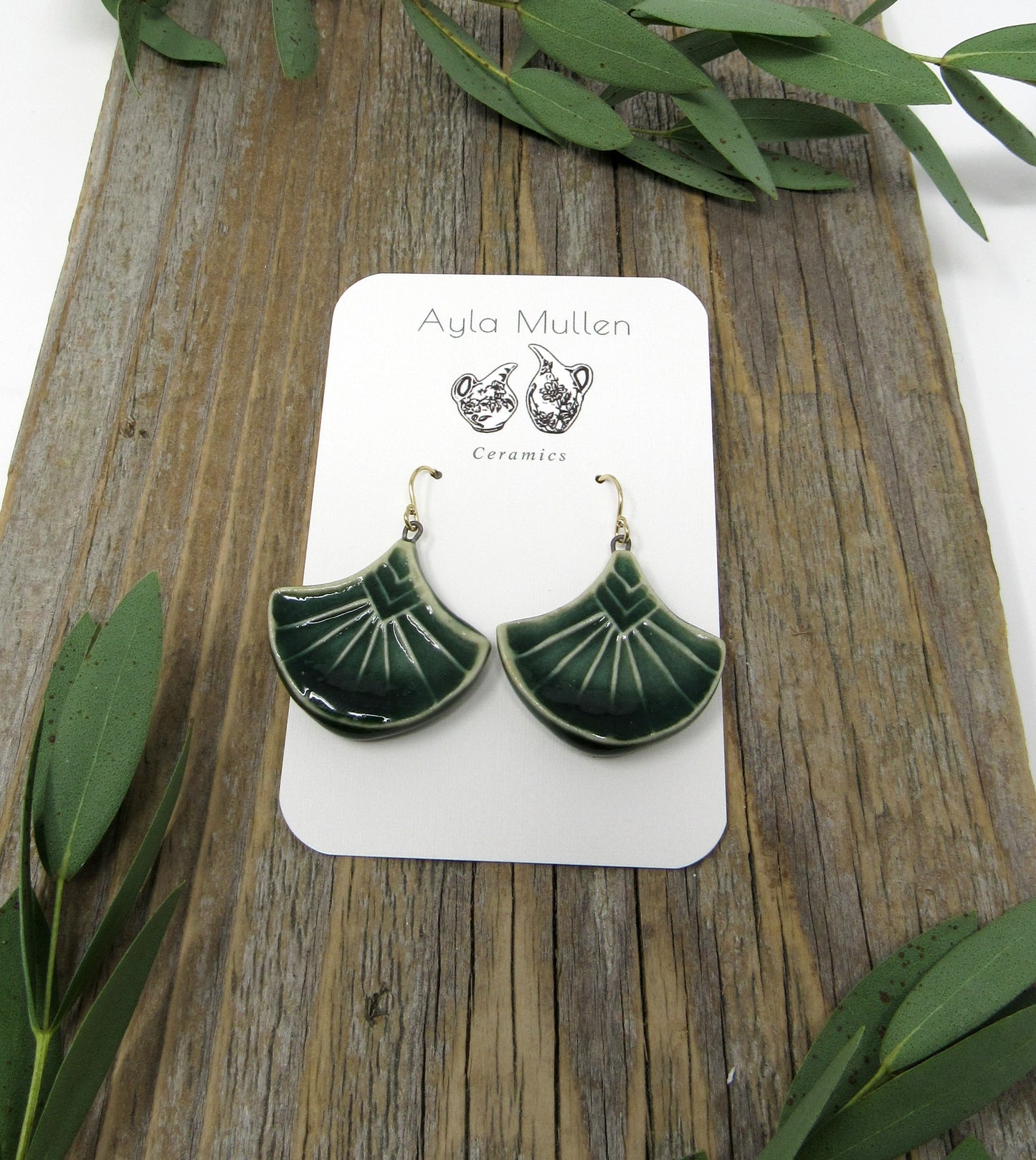 Emerald Green Art Deco Earrings