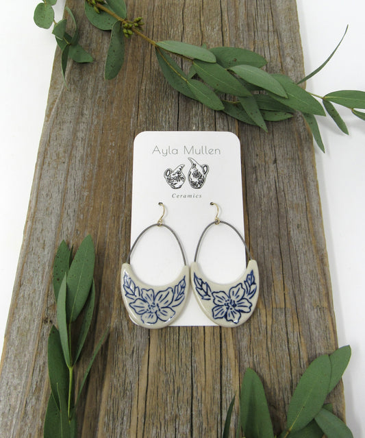 Large Wild Rose Arch Earrings