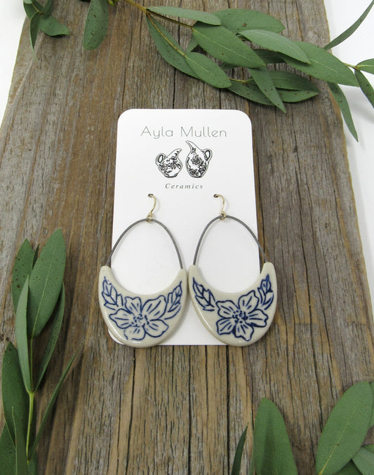 Large Wild Rose Arch Earrings