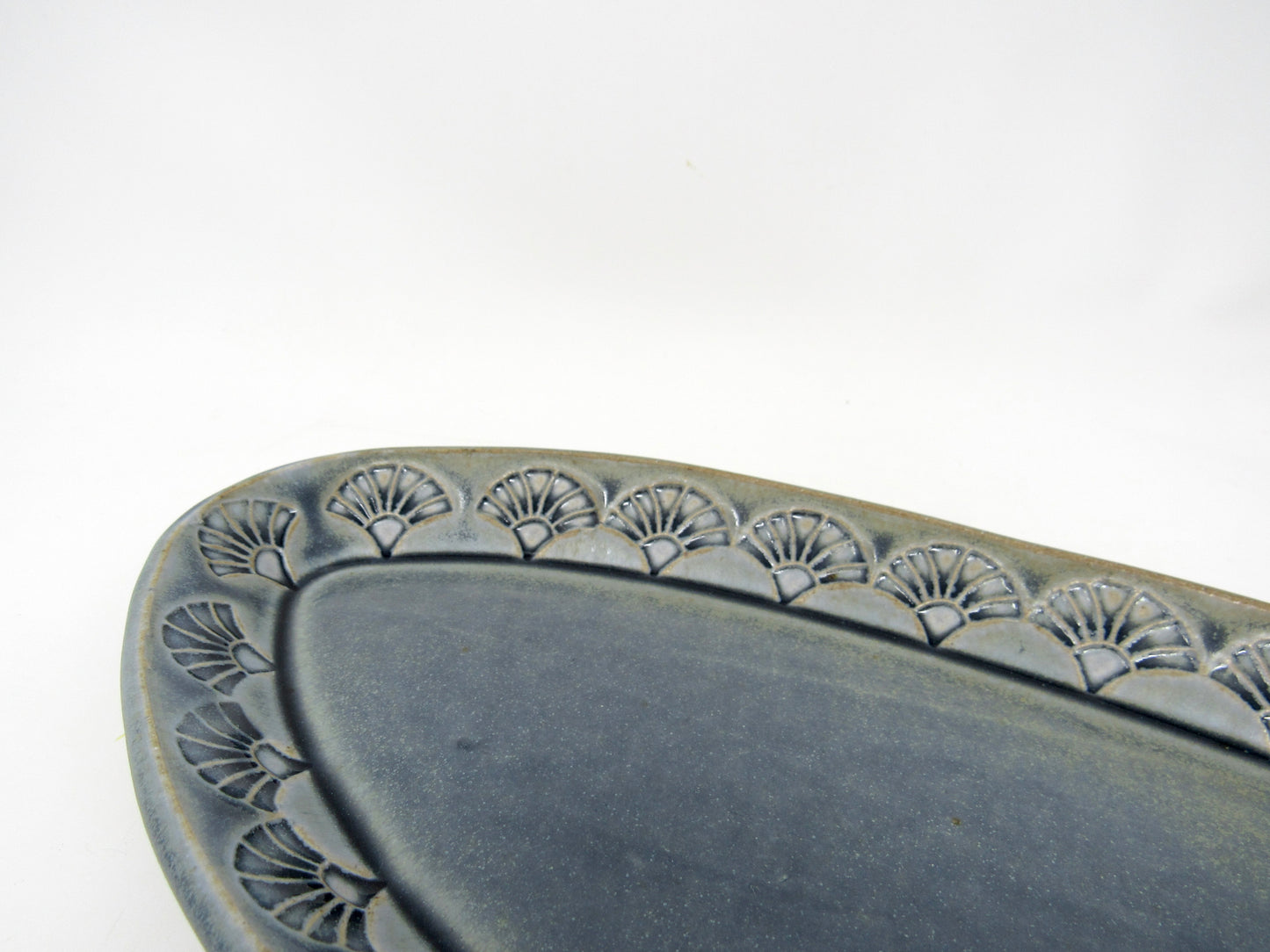 Oval Art Deco Stamped Serving Tray