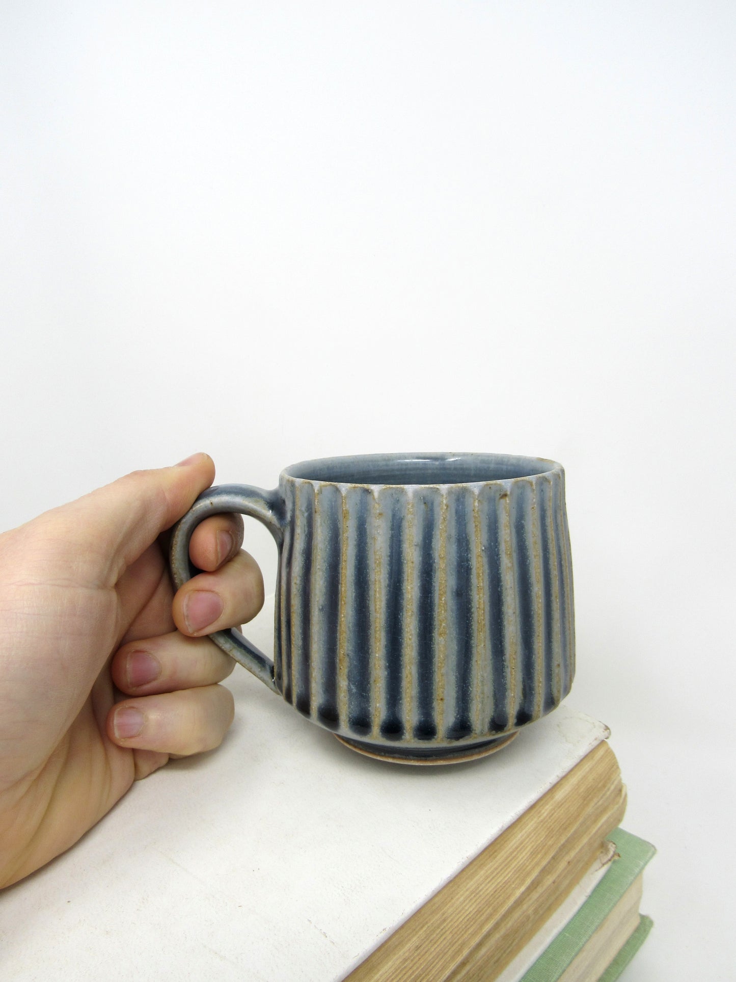 Fluted Mug in Blue #3
