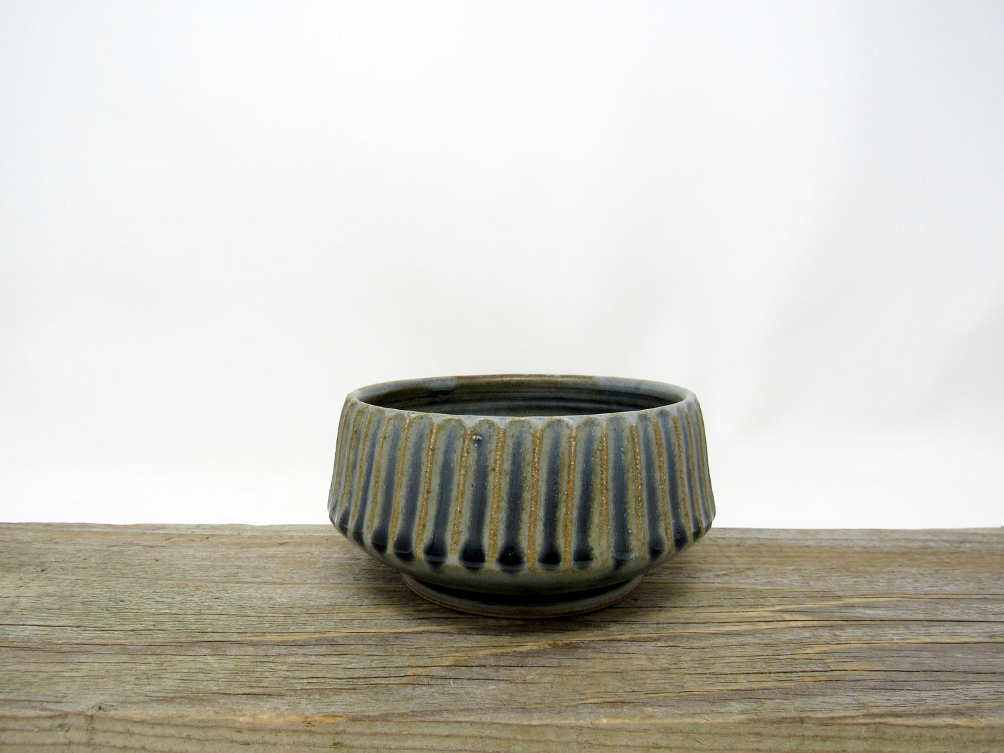 Fluted Cereal Bowl in Blue Gray #3