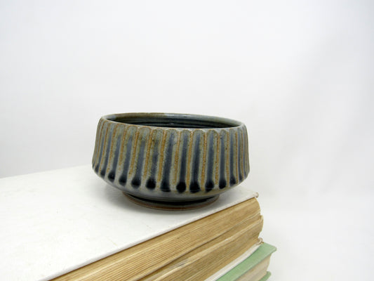 Fluted Cereal Bowl in Blue Gray #3