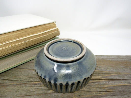 Fluted Cereal Bowl in Blue Gray #2