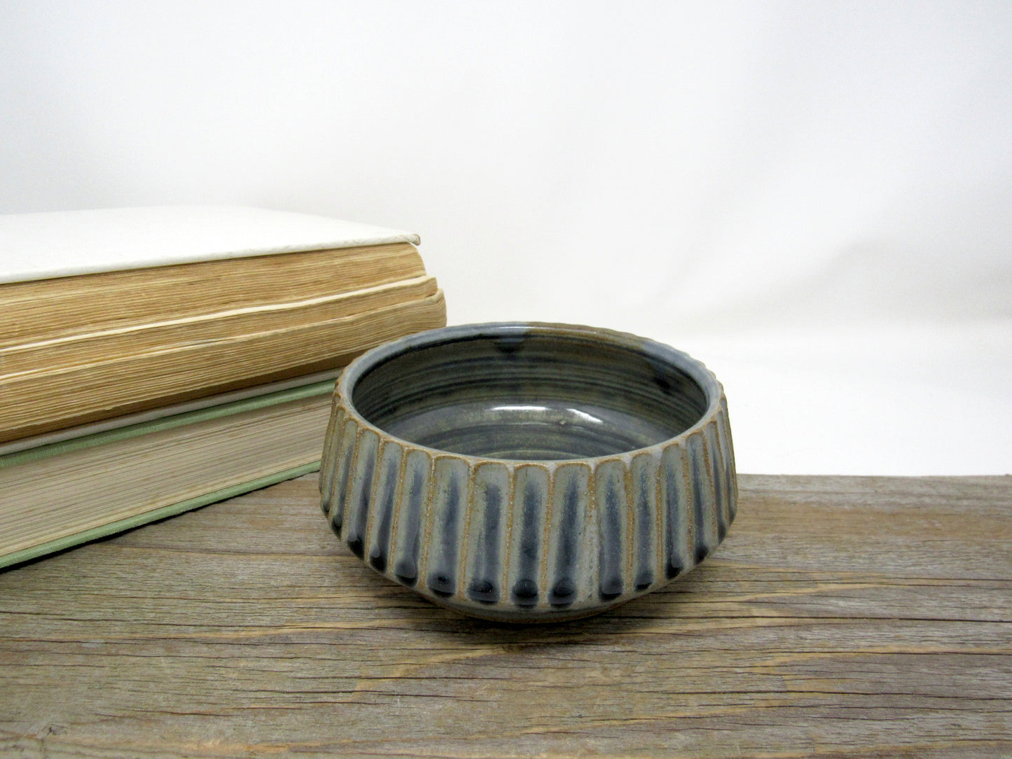 Fluted Cereal Bowl in Blue Gray #1