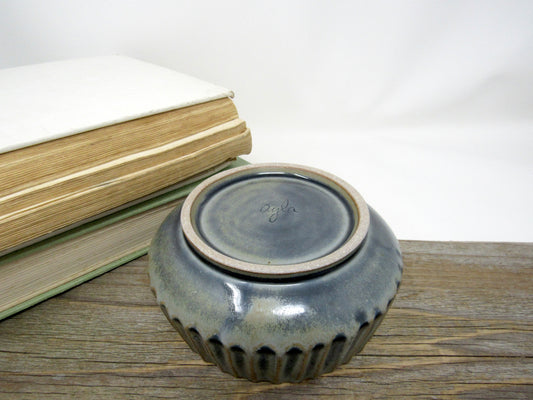 Fluted Cereal Bowl in Blue Gray #1
