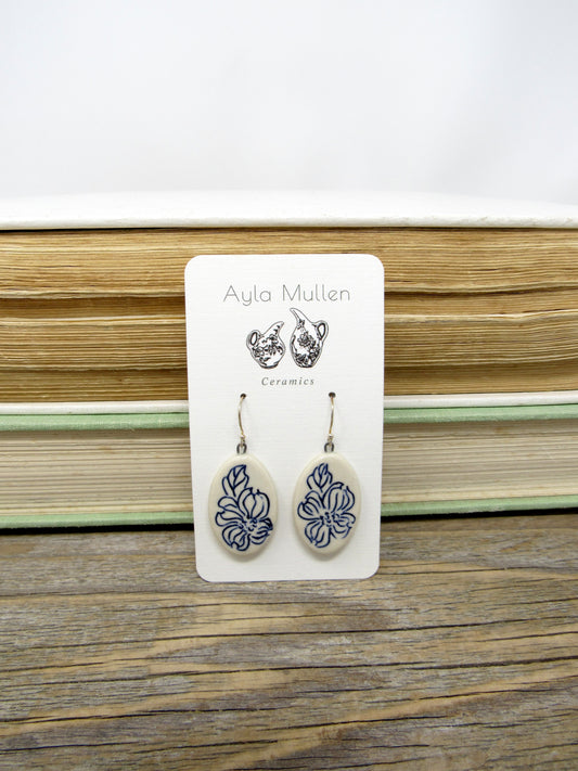 Oval Dogwood Earrings