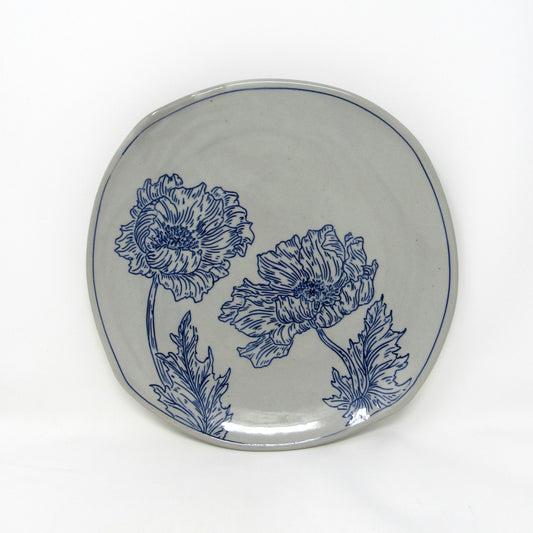 Poppy Flower Dinner Plate