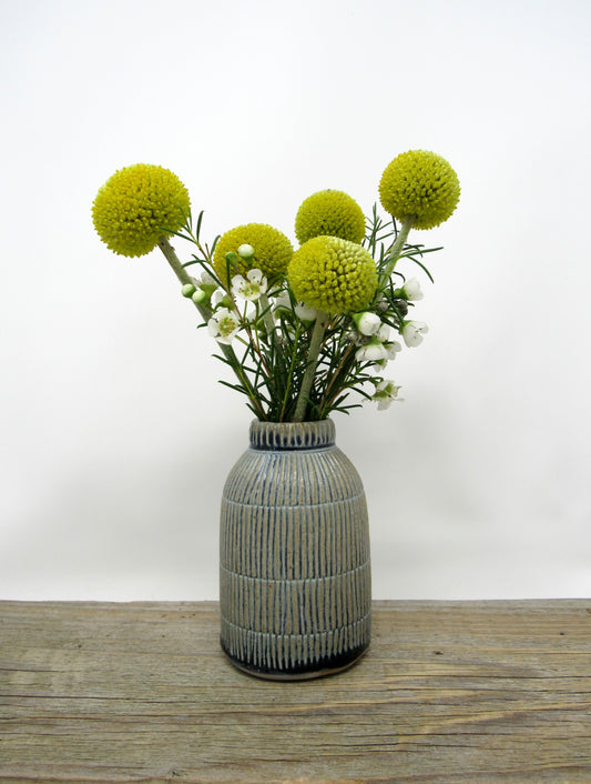 Striped Bud Vase in Blue Ridge