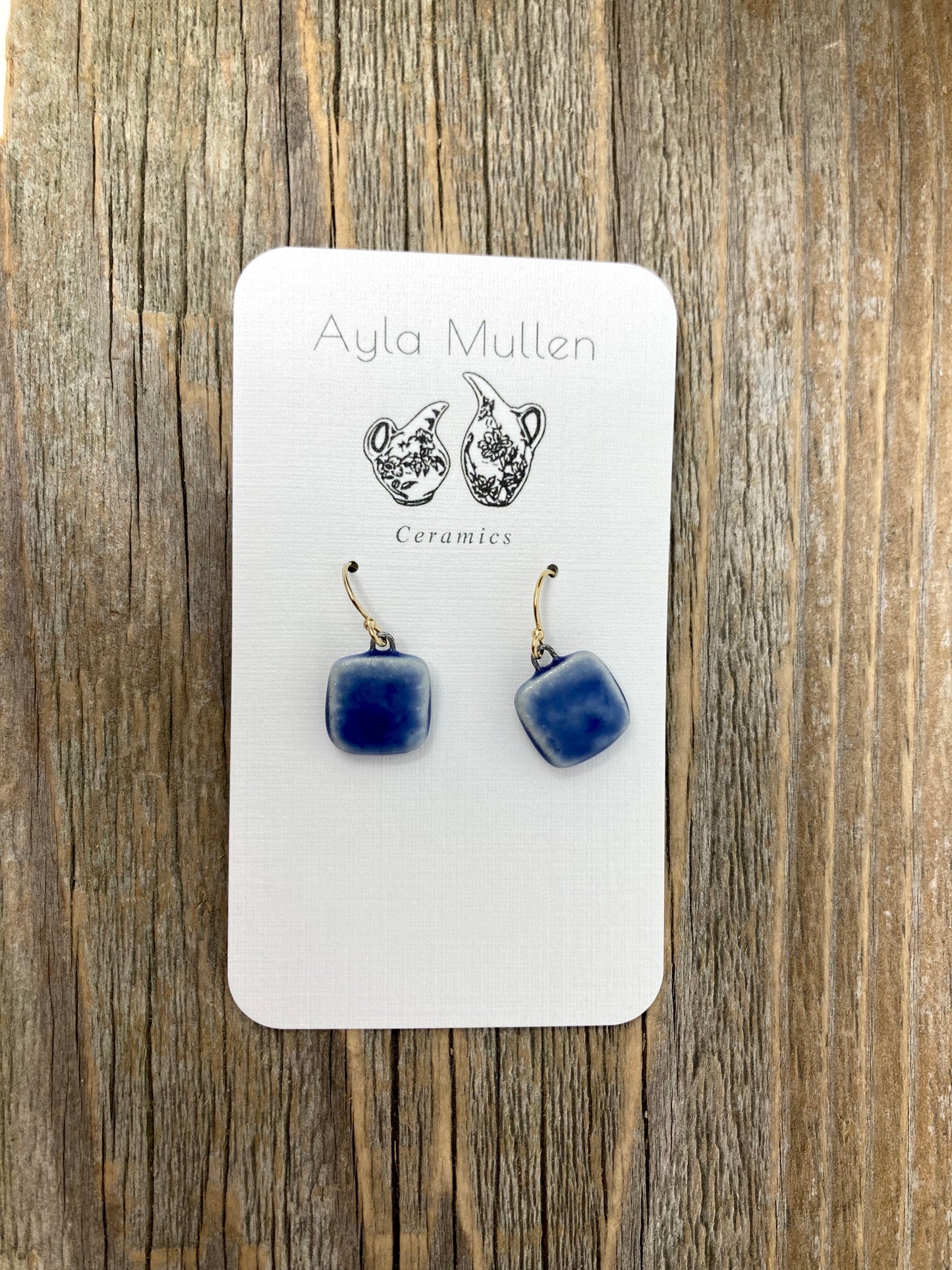Square Blue Earrings