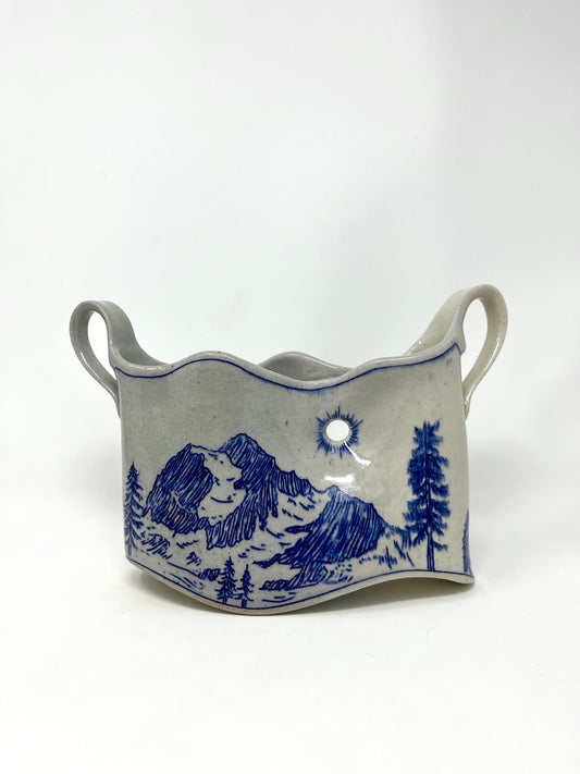 Mountain Landscape Vase: Mt. Baker and Mt. Shuksan