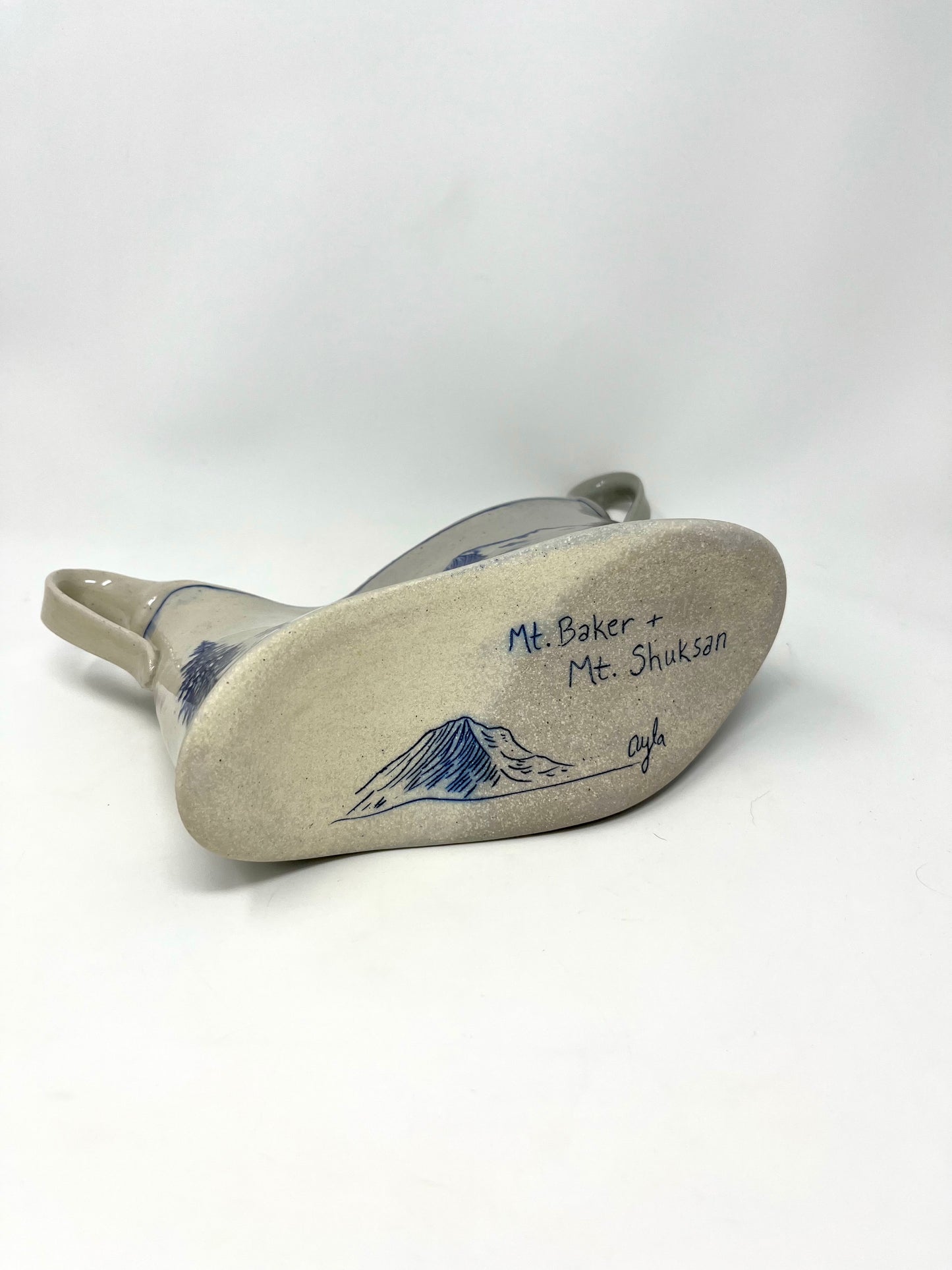 Mountain Landscape Vase: Mt. Baker and Mt. Shuksan