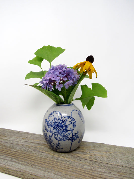 Poppy Flower Bud Vase
