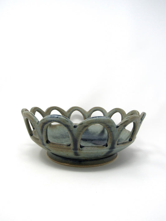 Pierced Fruit Bowl in Blue Ridge