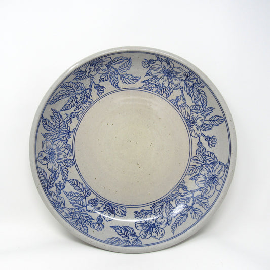 Large Serving Dish with Wild Roses