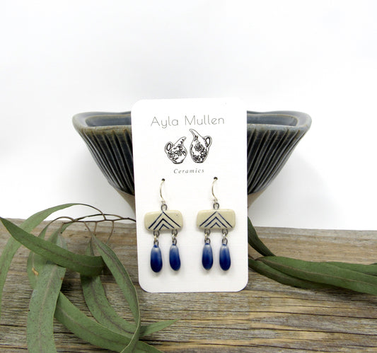 Art Deco Earrings with Dangles