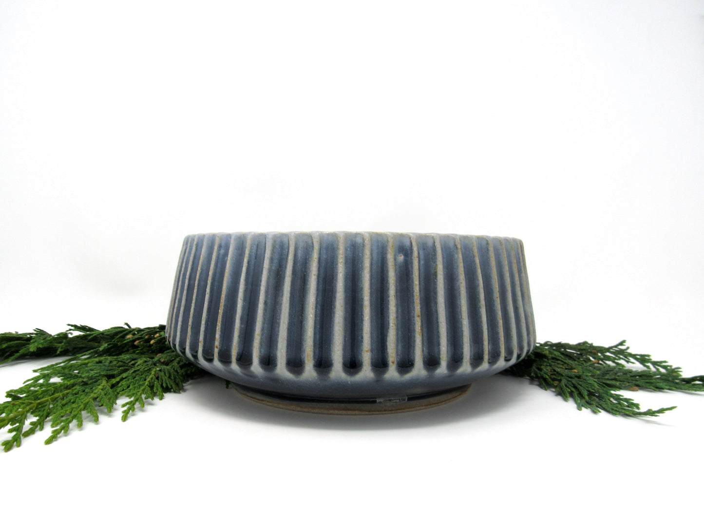 Fluted Serving Bowl in Blue