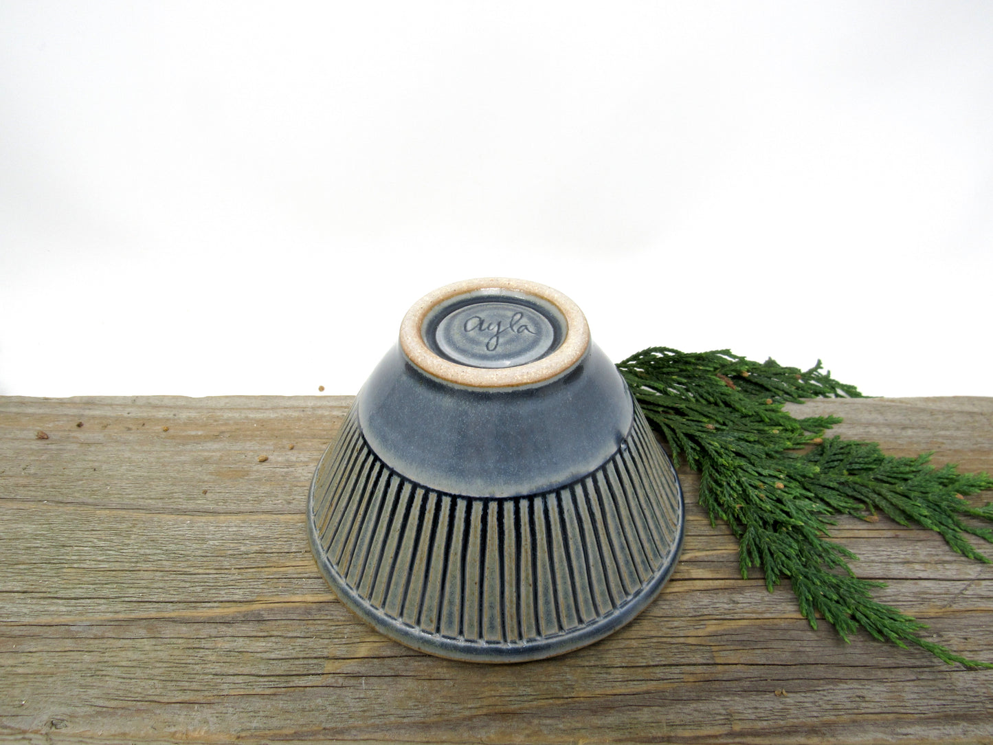 Striped Snack Bowl #1 in Glossy Gray