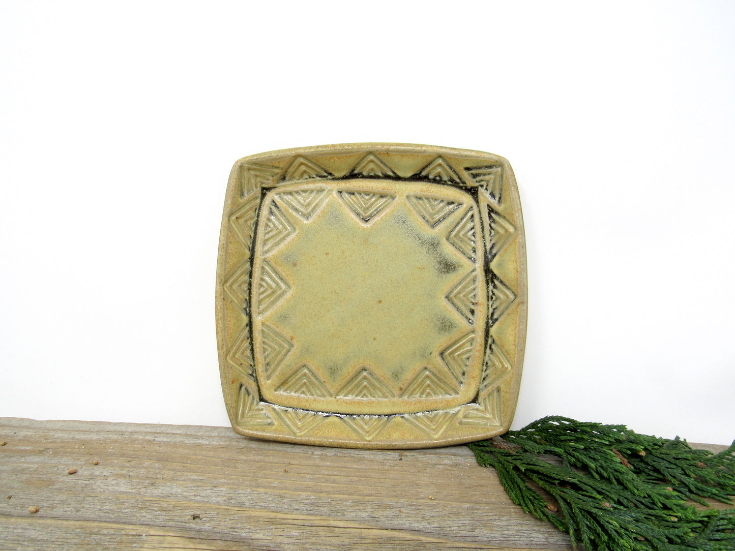 Stamped Trinket Dish in Goldenrod