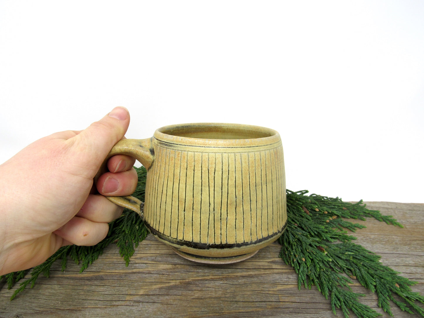 Striped Mug in Goldenrod