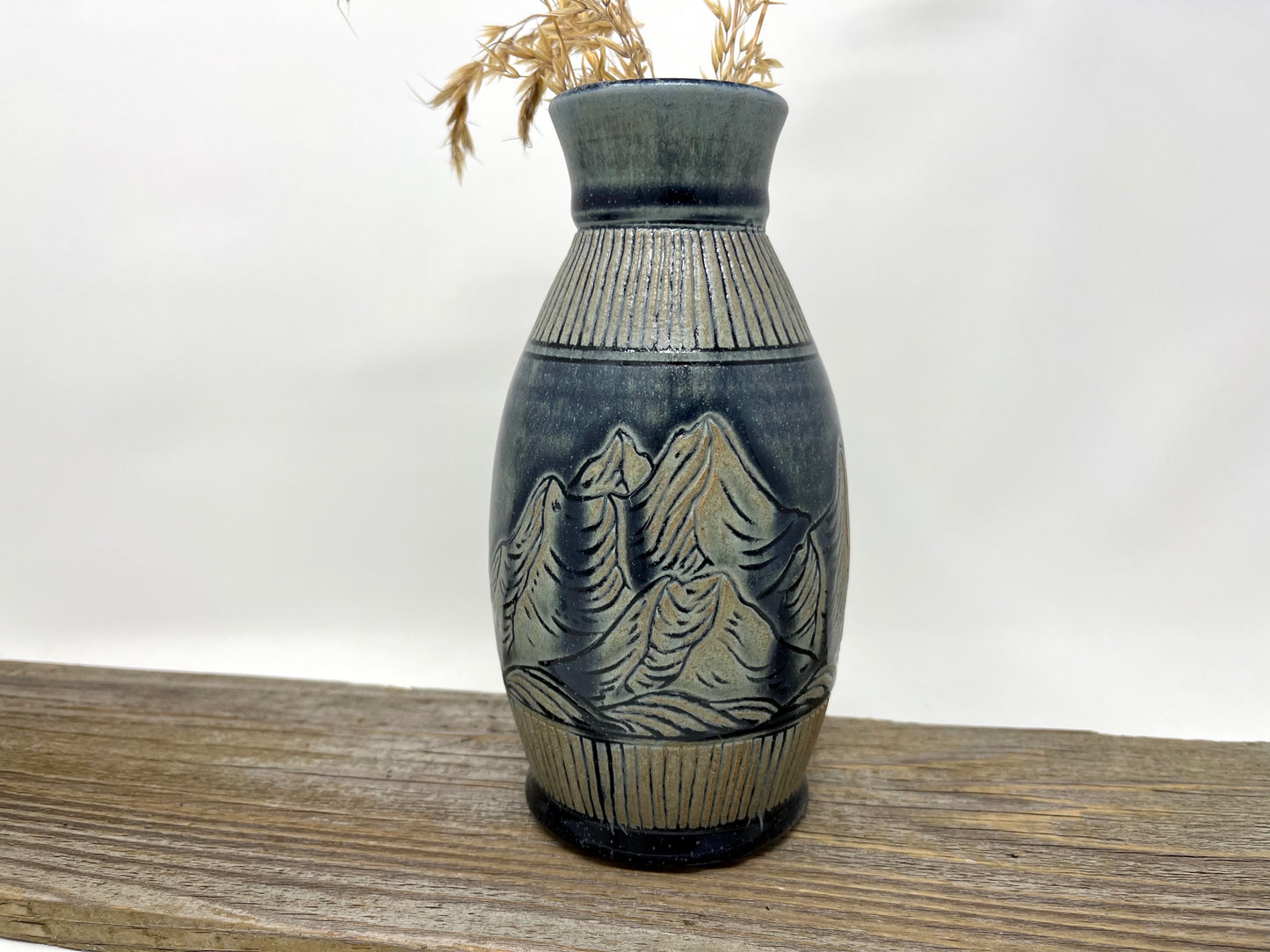 Mountain Landscape Decanter Vase in Blue Ridge