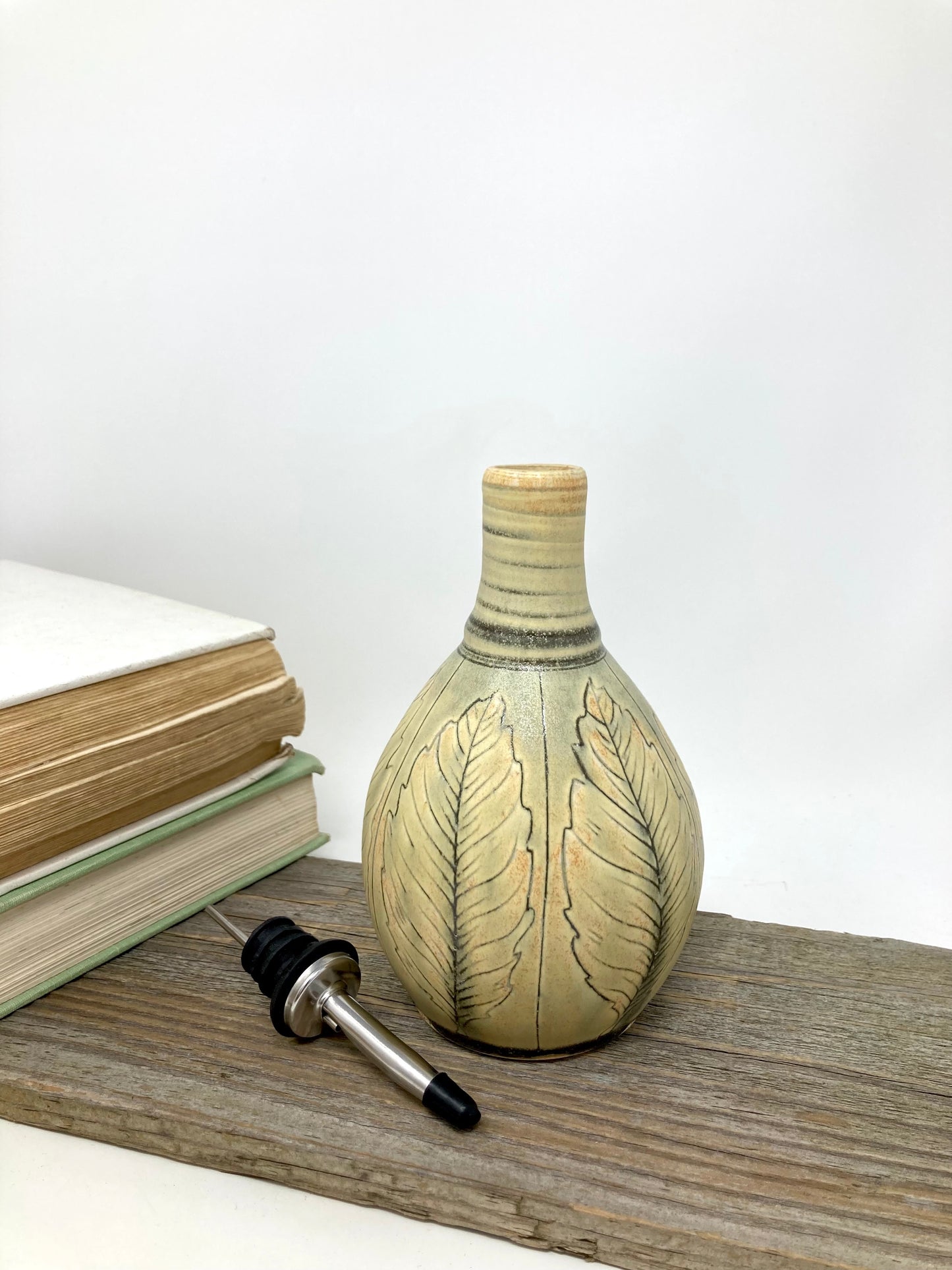 Leaf Oil Bottle in Goldenrod