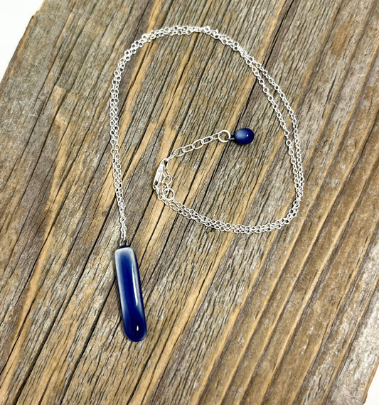 Rectangular Cobalt Pendant